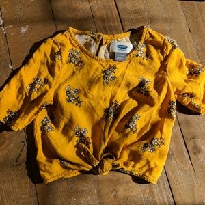 Tie front floral shirt